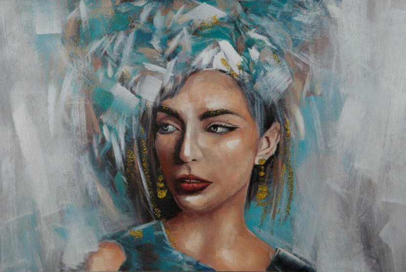 Obraz BELLE 80x120 cm - portret kobiety na płótnie 722715