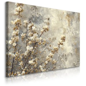 Obraz Białe Kwiaty Na Betonie 70x50cm 648069 Obraz Białe Kwiaty Na Betonie 70x50cm 648069