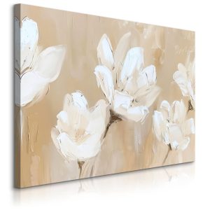 Obraz Białe Kwiaty W Stylu Vintage 70x50cm 647552 Obraz Białe Kwiaty W Stylu Vintage 70x50cm 647552