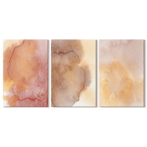 Obraz canvas 3 częściowy Barwne akwarele | 3x40x60 | Wallfluent 792626