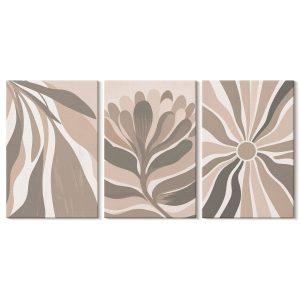 Obraz canvas 3 częściowy Beżowe rośliny | 3x40x60 | Wallfluent 792688 Obraz canvas 3 częściowy Beżowe rośliny | 3x40x60 | Wallfluent 792688
