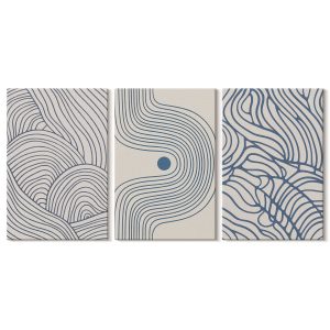 Obraz canvas 3 częściowy Dekoracyjne fale | 3x40x60 | Wallfluent 792612 Obraz canvas 3 częściowy Dekoracyjne fale | 3x40x60 | Wallfluent 792612