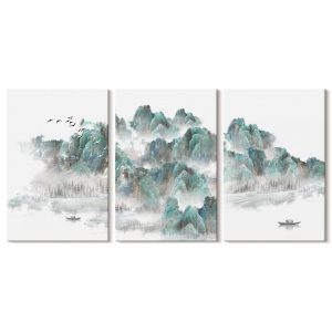 Obraz canvas 3 częściowy Japandi pejzaż | 3x40x60 | Wallfluent 792635 Obraz canvas 3 częściowy Japandi pejzaż | 3x40x60 | Wallfluent 792635