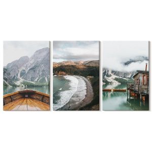 Obraz canvas 3 częściowy Jeziorne góry | 3x40x60 | Wallfluent 792662 Obraz canvas 3 częściowy Jeziorne góry | 3x40x60 | Wallfluent 792662