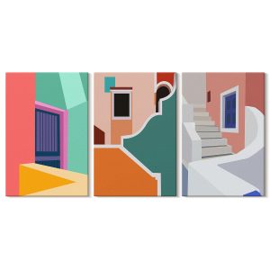 Obraz canvas 3 częściowy Kolorowa architektura | 3x40x60 | Wallfluent 792682 Obraz canvas 3 częściowy Kolorowa architektura | 3x40x60 | Wallfluent 792682