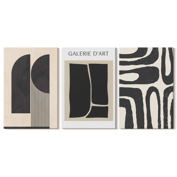 Obraz canvas 3 częściowy Minimalistyczne formy | 3x40x60 | Wallfluent 792700
