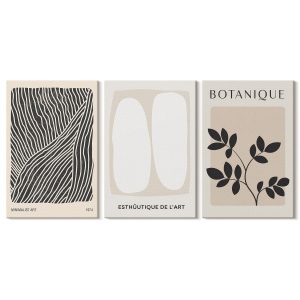 Obraz canvas 3 częściowy Neutralne linie | 3x40x60 | Wallfluent 792695 Obraz canvas 3 częściowy Neutralne linie | 3x40x60 | Wallfluent 792695