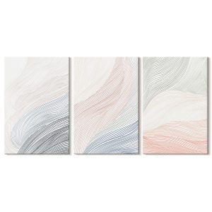 Obraz canvas 3 częściowy Pastelowe fale | 3x40x60 | Wallfluent 792632 Obraz canvas 3 częściowy Pastelowe fale | 3x40x60 | Wallfluent 792632