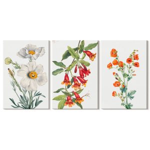 Obraz canvas 3 częściowy Retro kwiaty | 3x40x60 | Wallfluent 792677 Obraz canvas 3 częściowy Retro kwiaty | 3x40x60 | Wallfluent 792677