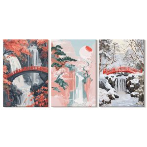 Obraz canvas 3 częściowy Sezonowe wodospady | 3x40x60 | Wallfluent 792622 Obraz canvas 3 częściowy Sezonowe wodospady | 3x40x60 | Wallfluent 792622