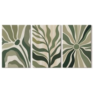 Obraz canvas 3 częściowy Zielone tonacje | 3x40x60 | Wallfluent 792708 Obraz canvas 3 częściowy Zielone tonacje | 3x40x60 | Wallfluent 792708