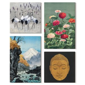 Obraz canvas 4 częściowy Japońska natura |40×40, 40×60| Wallfluent 797101 Obraz canvas 4 częściowy Japońska natura |40×40, 40×60| Wallfluent 797101