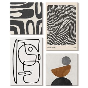 Obraz canvas 4 częściowy Linie tekstury |40×40, 40×60| Wallfluent 797183 Obraz canvas 4 częściowy Linie tekstury |40×40, 40×60| Wallfluent 797183