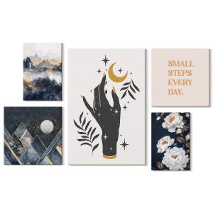 Obraz canvas 5 części Boho hasła|20×30, 30×30, 40×60|Wallfluent 797083 Obraz canvas 5 części Boho hasła|20×30, 30×30, 40×60|Wallfluent 797083