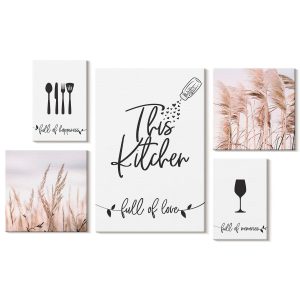 Obraz canvas 5 części Boho kuchnia|20×30, 30×30, 40×60|Wallfluent 797178 Obraz canvas 5 części Boho kuchnia|20×30, 30×30, 40×60|Wallfluent 797178
