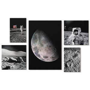 Obraz canvas 5 części Księżycowe pejzaże|20×30, 30×30, 40×60|Wallfluent 797211 Obraz canvas 5 części Księżycowe pejzaże|20×30, 30×30, 40×60|Wallfluent 797211