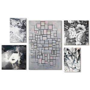 Obraz canvas 5 części Kwiaty i portrety|20×30, 30×30, 40×60|Wallfluent 797198 Obraz canvas 5 części Kwiaty i portrety|20×30, 30×30, 40×60|Wallfluent 797198
