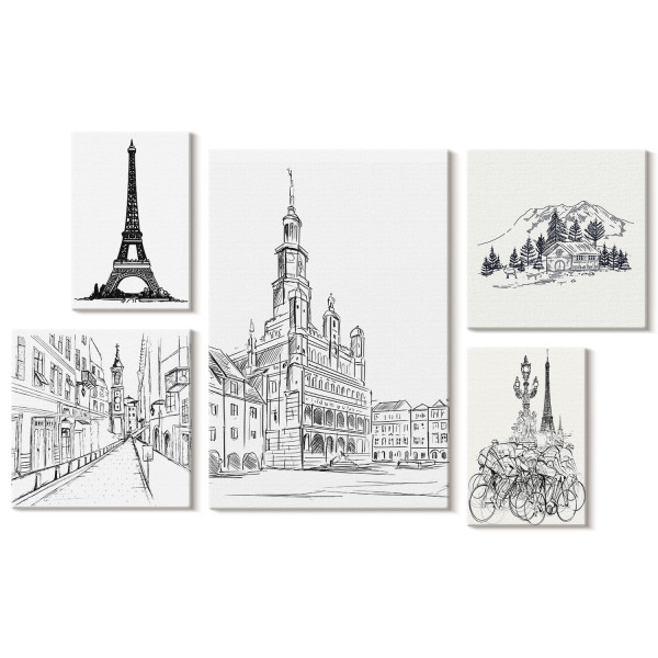 Obraz canvas 5 części Miasta i architektura|20x30, 30x30, 40x60|Wallfluent 797199