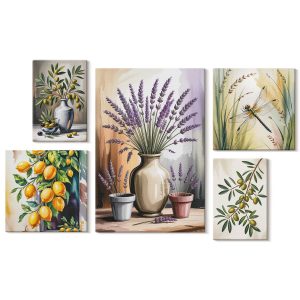 Obraz canvas 5 części Oliwki i cytryny|20×30, 30×30, 40×60|Wallfluent 797173 Obraz canvas 5 części Oliwki i cytryny|20×30, 30×30, 40×60|Wallfluent 797173