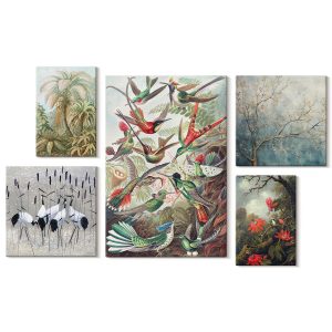 Obraz canvas 5 części Tropikalne ptaki|20×30, 30×30, 40×60|Wallfluent 797136 Obraz canvas 5 części Tropikalne ptaki|20×30, 30×30, 40×60|Wallfluent 797136