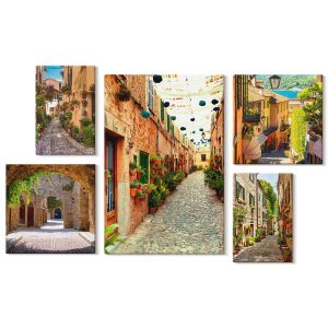 Obraz canvas 5 części Uliczki i rośliny|20×30, 30×30, 40×60|Wallfluent 797096 Obraz canvas 5 części Uliczki i rośliny|20×30, 30×30, 40×60|Wallfluent 797096