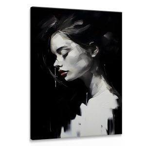 Obraz Canvas Czarno-Biały Portret Kobiety 20x30cm 202743 Obraz Canvas Czarno-Biały Portret Kobiety 20x30cm 202743