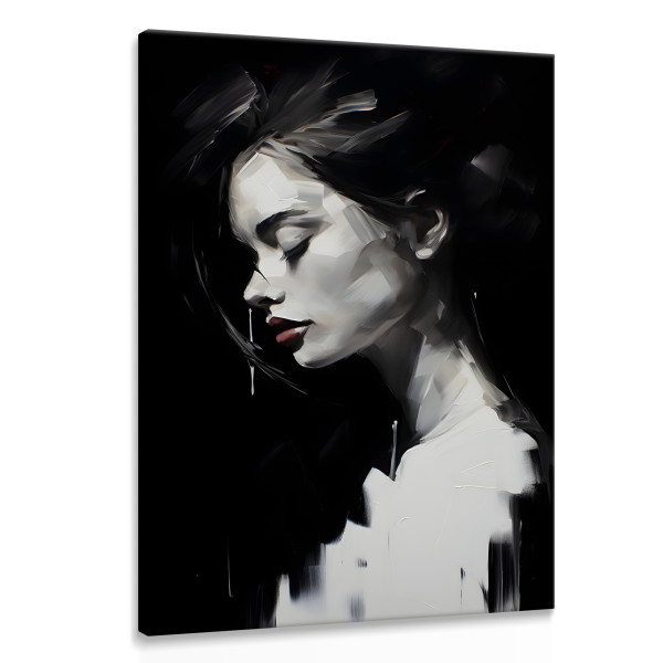 Obraz Canvas Czarno-Biały Portret Kobiety 70x100cm 202864