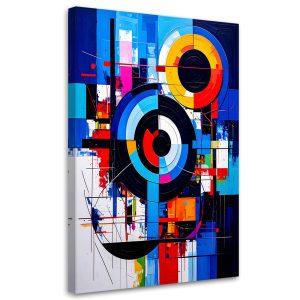 Obraz canvas do salonu, Koła Abstrakcja jak malowany 40×60 780963