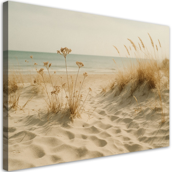 Obraz canvas do salonu sypialni, Plaża Morze Wydmy Shabby Chic 100x70 780118
