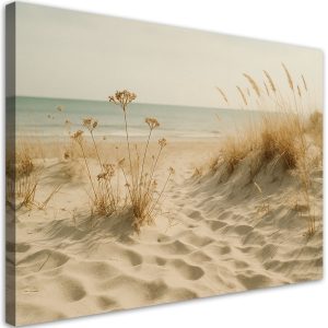Obraz canvas do salonu sypialni, Plaża Morze Wydmy Shabby Chic 120×80 781295