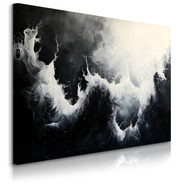 Obraz Czarno-Biała Abstrakcja 90x60cm 752317