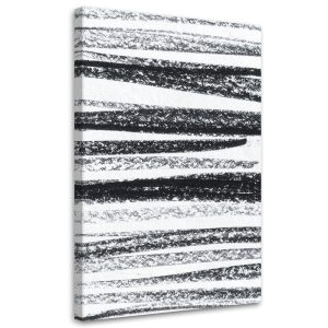 Obraz czarno biały do salonu sypialni biura, Poziome linie 30×45 888305 Obraz czarno biały do salonu sypialni biura, Poziome linie 30×45 888305