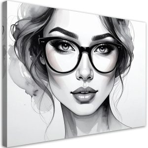 Obraz czarno biały do salonu sypialni, Portret Kobiety 60×40 776350 Obraz czarno biały do salonu sypialni, Portret Kobiety 60×40 776350