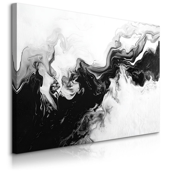 Obraz Czarno-Biały Marmur W Nowoczesnym Stylu 70x50cm 752226
