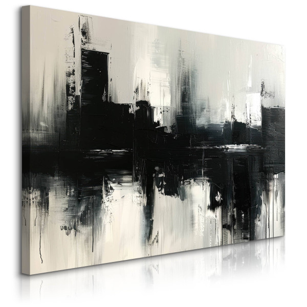 Obraz Czarny Abstrakcyjny Wzór 70x50cm 647998