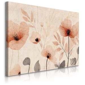 Obraz Czerwone Maki Kwiaty W Stylu Boho 30x20cm 647954