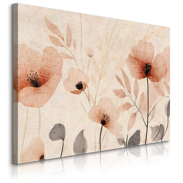 Obraz Czerwone Maki Kwiaty W Stylu Boho 90x60cm 648091