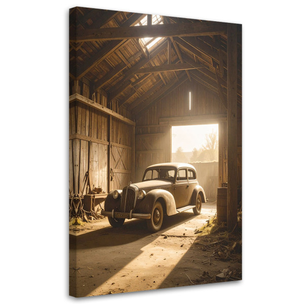 Obraz do garażu kancelarii biura, Stary samochód w stylu retro 80x120 886895