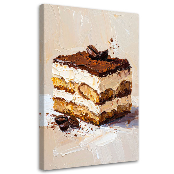Obraz do kuchni baru jadalni, Ciastko Tiramisu 80x120 779524
