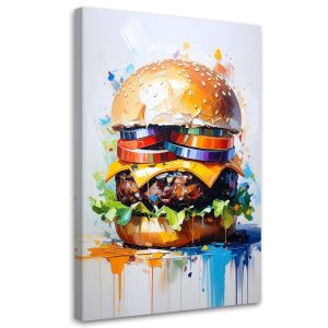 Obraz do kuchni baru jadalni, Hamburger Jedzenie 30×45 888086 Obraz do kuchni baru jadalni, Hamburger Jedzenie 30×45 888086