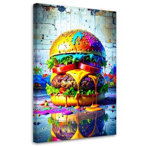 Obraz do kuchni baru jadalni, Hamburger Jedzenie 40×60 779334 Obraz do kuchni baru jadalni, Hamburger Jedzenie 40×60 779334