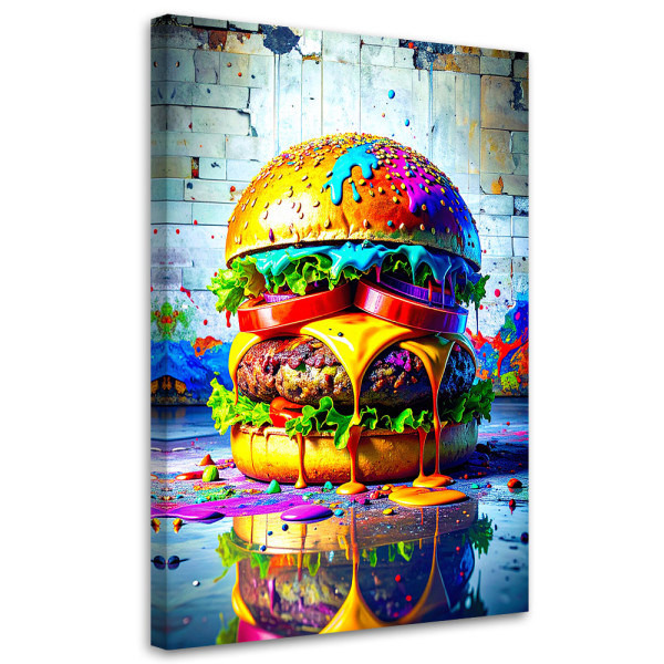 Obraz do kuchni baru jadalni, Hamburger Jedzenie 80x120 781658