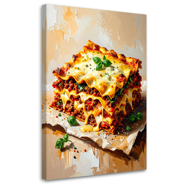 Obraz do kuchni baru jadalni, Lasagne Jedzenie 60x90 779460