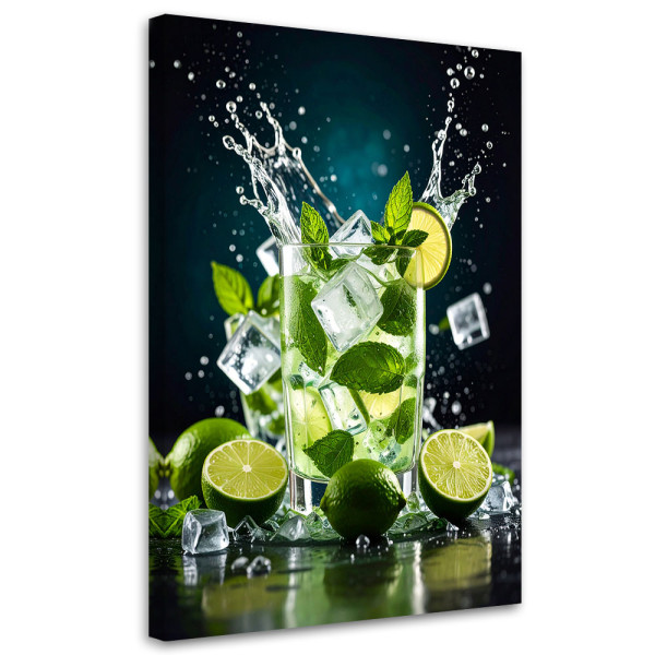 Obraz do kuchni baru, Koktajl Limonka Mojito Owoce 80x120 780472