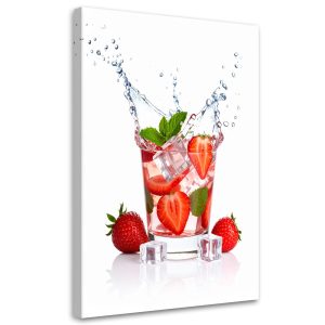 Obraz do kuchni baru, Koktajl truskawkowy owoce 60×90 779810 Obraz do kuchni baru, Koktajl truskawkowy owoce 60×90 779810