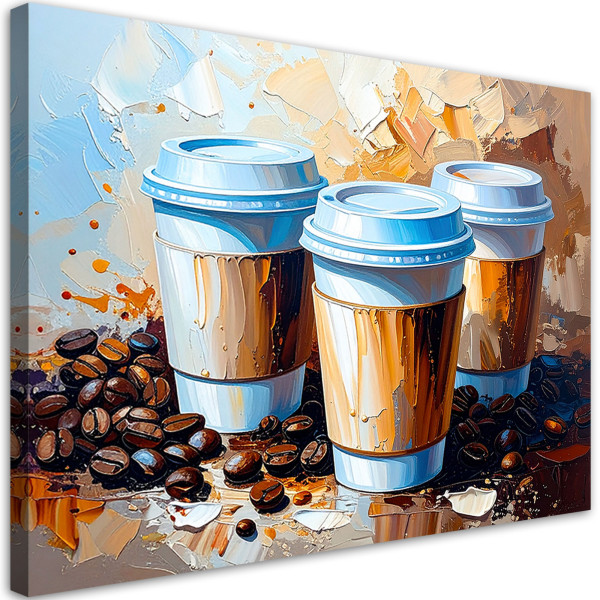Obraz do kuchni baru restauracji, Kubki 100x70 778321