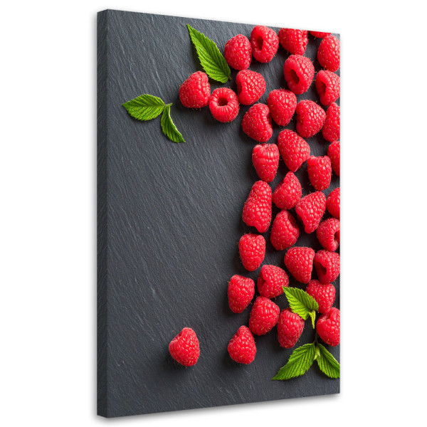 Obraz do kuchni baru restauracji, Maliny owoce 80x120 778435