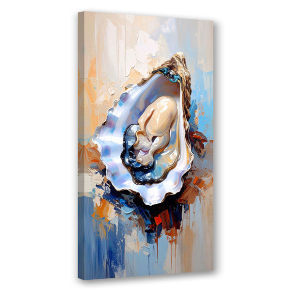Obraz do kuchni baru restauracji, Ostrygi Małże Owoce morza Sushi 60x120 780860