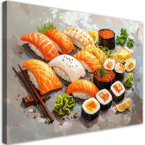 Obraz do kuchni baru restauracji, Sushi Jedzenie 30×20 884530 Obraz do kuchni baru restauracji, Sushi Jedzenie 30×20 884530