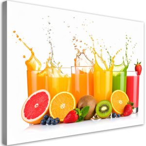 Obraz do kuchni jadalni baru, Kolorowe owocowe soki 90×60 780954